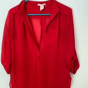Red blouse